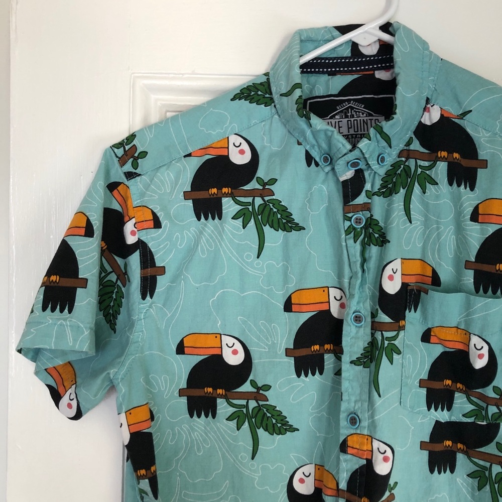 Five Point S Small Toucan Short Sleeve Button Up